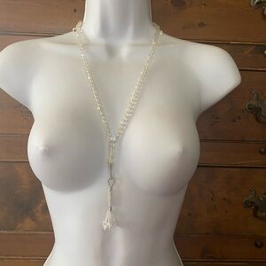 (JE26AA)Vintage Elegant Crystal Beads Tassel Necklace Like Néw